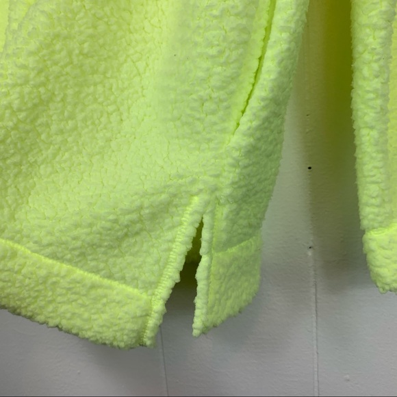 Aerie by American Eagle Neon Sherpa Pullover Oversize Sweater Highlighter - Picture 8 of 10